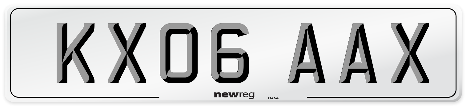 KX06 AAX Number Plate from New Reg